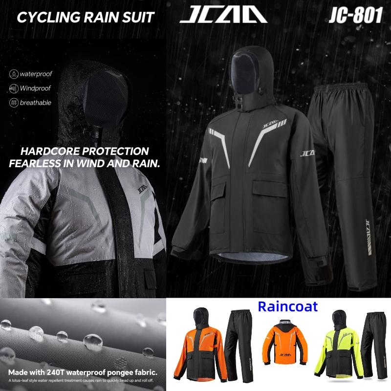 Motorcycle Gear Jacket Women - ชุดกันฝนสำหรับขี่มอเตอร์ไซค์แบบใหม่ ชุดกันฝนแบบ unisex เสื้อแจ็คเก็ตกันน้ำพร้อมกางเกง ระบายอากาศได้ดี สวมใส่สบาย