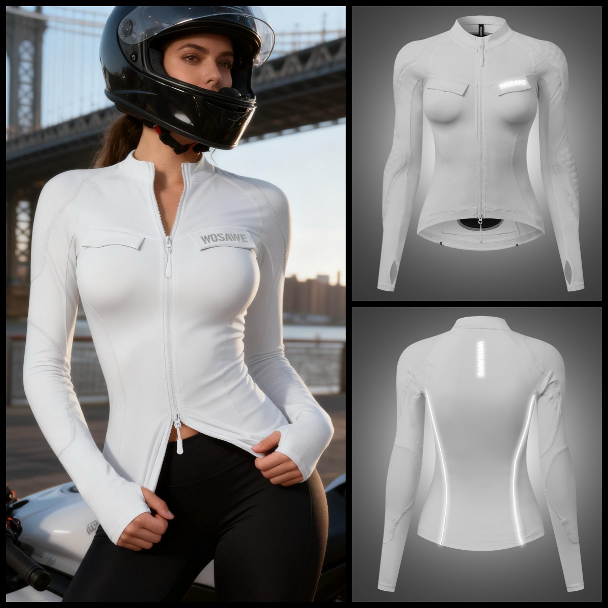 WOSAWE เสื้อแจ็คเก็ตมอเตอร์ไซค - Motorcycle Gear Jacket Women บทวิจารณ์และราคา