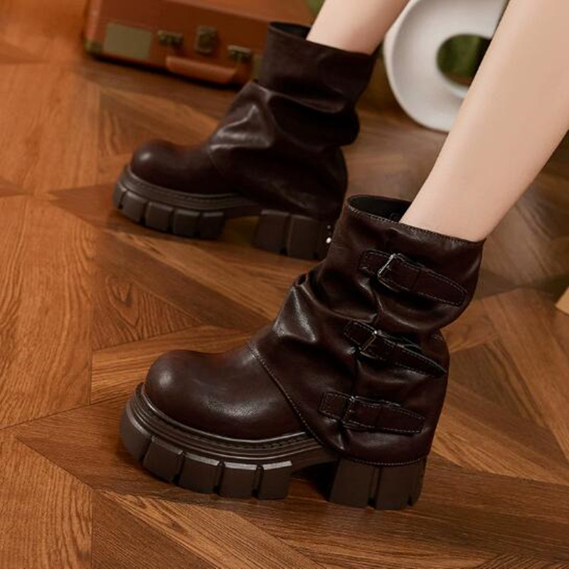 รองเท้าบูทข้อเท้าส้นตึกแบบมีพื - Riding Boot Short บทวิจารณ์และราคา