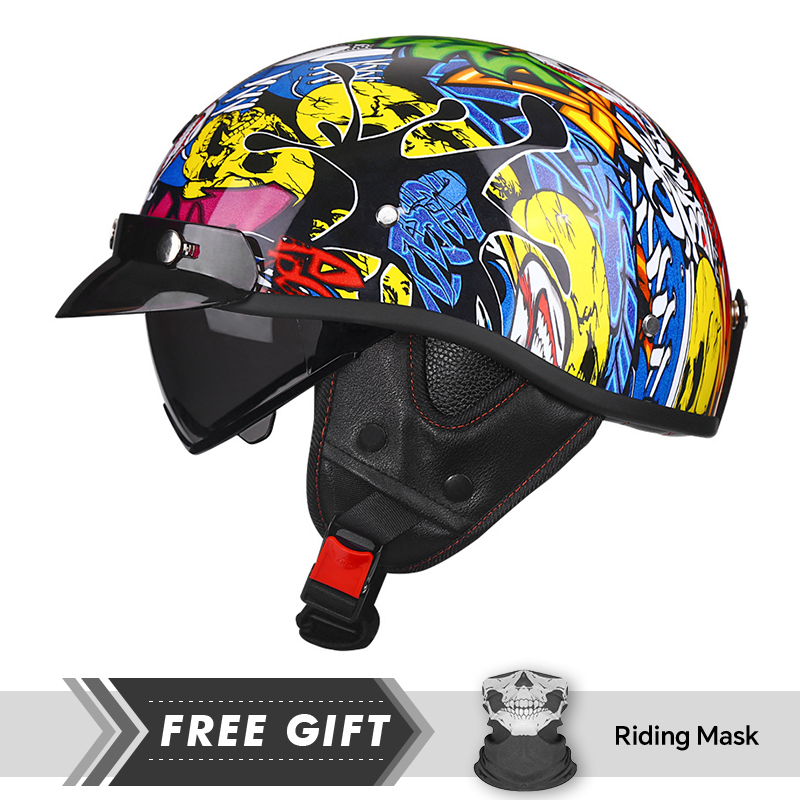 หมวกกันน็อคครึ่งรถจักรยานยนต์  - Motorcycle Gear Store บทวิจารณ์และราคา